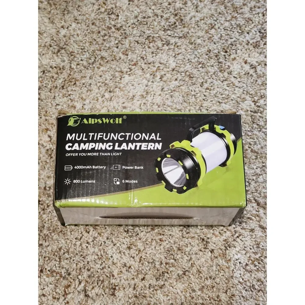 AlpsWolf Camping Lantern Rechargeable Camping Flashlight 4000 Capacity Power ...